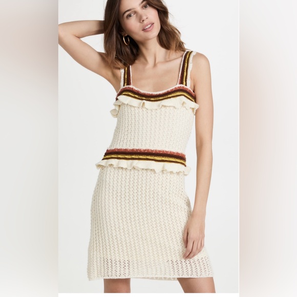 Line & Dot Mia Crochet Mini Dress